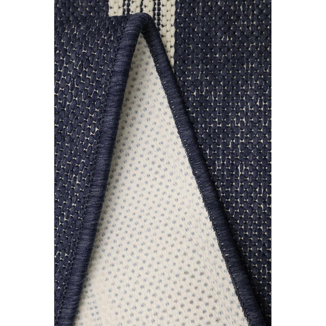 Flatweave Gel Border Navy Runner-Melrose-Rug Love - The Most Loved Rug Store