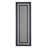Flatweave Gel Border Navy Runner