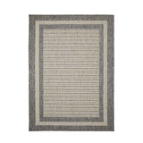 Flatweave Gel Border Steel Grey Rug