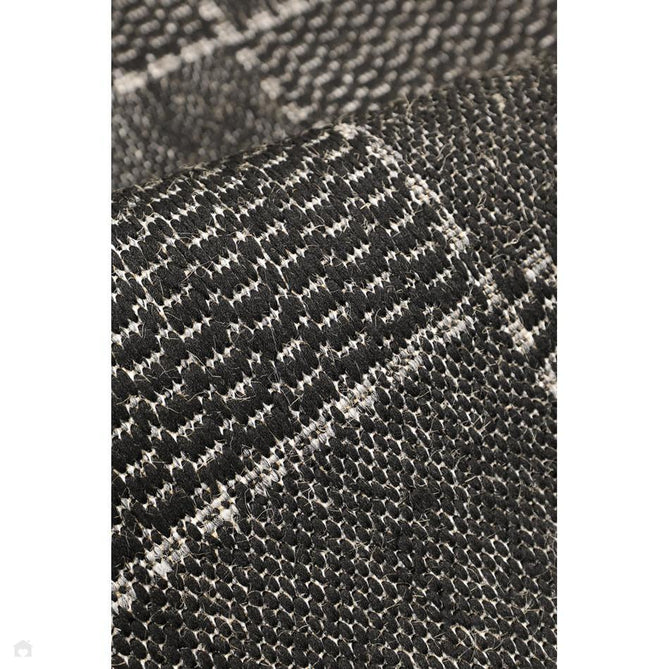 Flatweave Gel Check Black Rug-Melrose-Rug Love - The Most Loved Rug Store