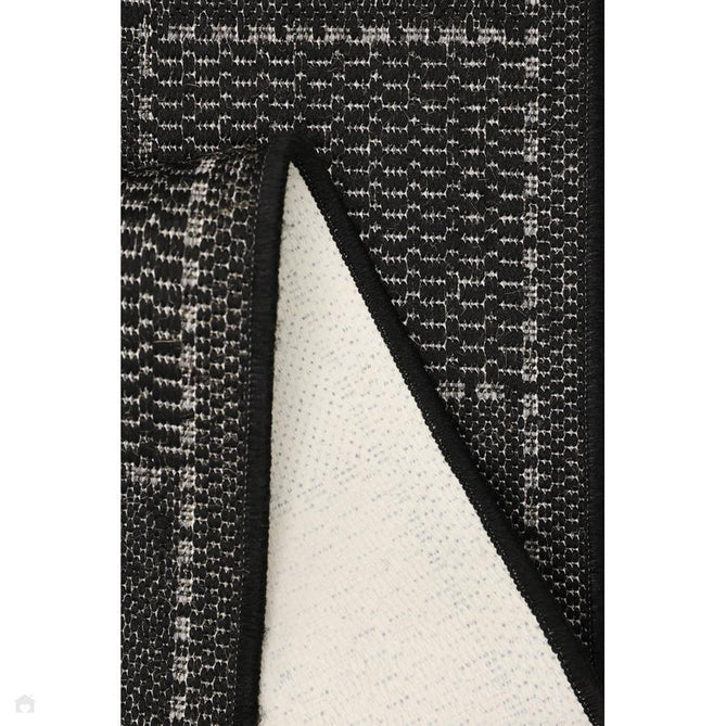 Flatweave Gel Check Black Rug-Melrose-Rug Love - The Most Loved Rug Store