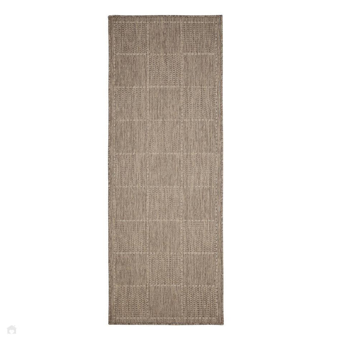 Flatweave Gel Check Latte Rug-Melrose-Rug Love - The Most Loved Rug Store
