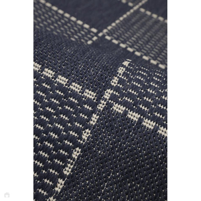 Flatweave Gel Check Navy Rug-Melrose-Rug Love - The Most Loved Rug Store