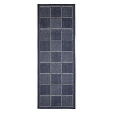 Flatweave Gel Check Navy Runner