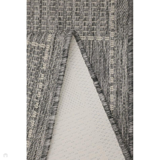 Flatweave Gel Check Steel Grey Rug-Melrose-Rug Love - The Most Loved Rug Store