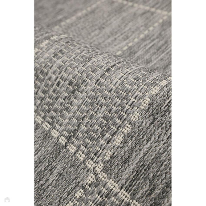 Flatweave Gel Check Steel Grey Rug-Melrose-Rug Love - The Most Loved Rug Store