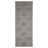 Flatweave Gel Check Steel Grey Runner