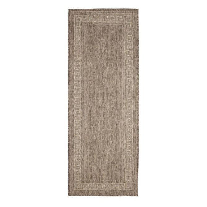Flatweave Gel Greek Key Latte Rug-Melrose-Rug Love - The Most Loved Rug Store