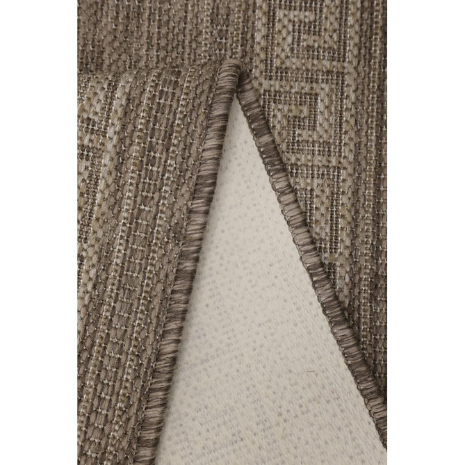 Flatweave Gel Greek Key Latte Runner-Melrose-Rug Love - The Most Loved Rug Store