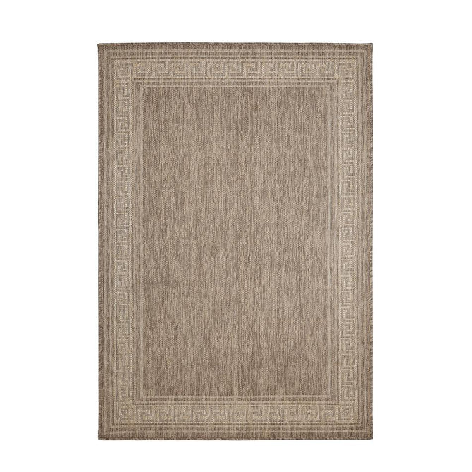 Flatweave Gel Greek Key Latte Runner-Melrose-Rug Love - The Most Loved Rug Store