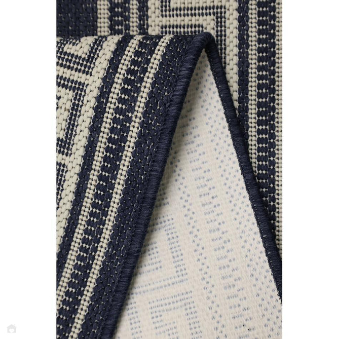 Flatweave Gel Greek Key Navy Rug-Melrose-Rug Love - The Most Loved Rug Store