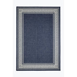 Flatweave Gel Greek Key Navy Rug