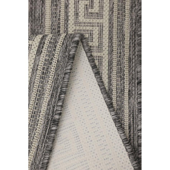 Flatweave Gel Greek Key Steel Grey Rug-Melrose-Rug Love - The Most Loved Rug Store