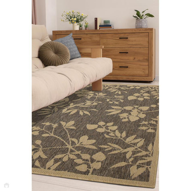 Flatweave Gel Leaf Natural Rug-Melrose-Rug Love - The Most Loved Rug Store