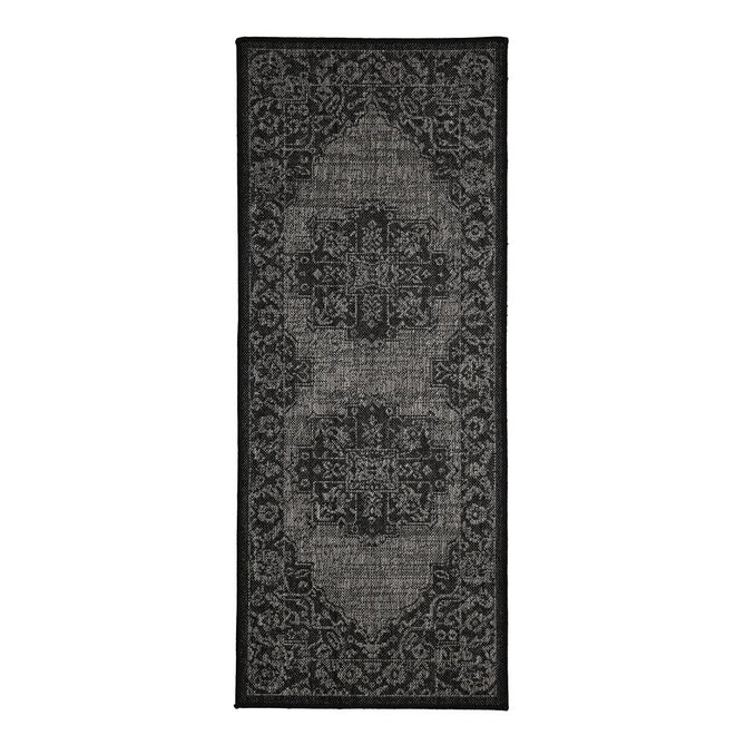 Flatweave Gel Medallion Black Rug-Melrose-Rug Love - The Most Loved Rug Store
