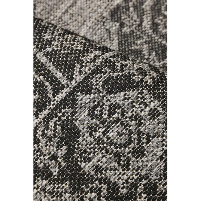 Flatweave Gel Medallion Black Runner-Melrose-Rug Love - The Most Loved Rug Store