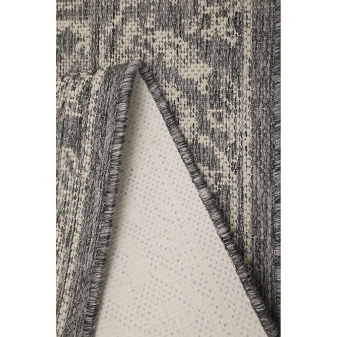 Flatweave Gel Medallion Steel Grey Runner-Melrose-Rug Love - The Most Loved Rug Store