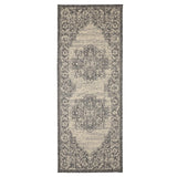 Flatweave Gel Medallion Steel Grey Runner
