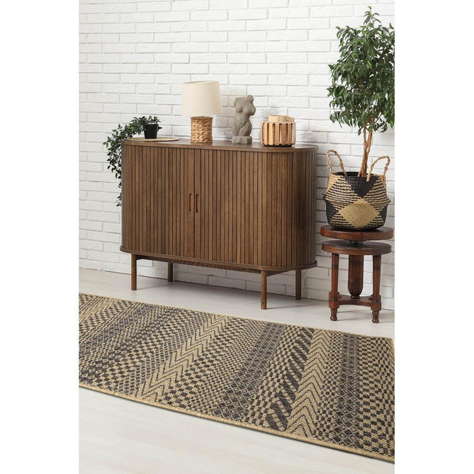 Flatweave Gel Stripe Natural Runner-Melrose-Rug Love - The Most Loved Rug Store