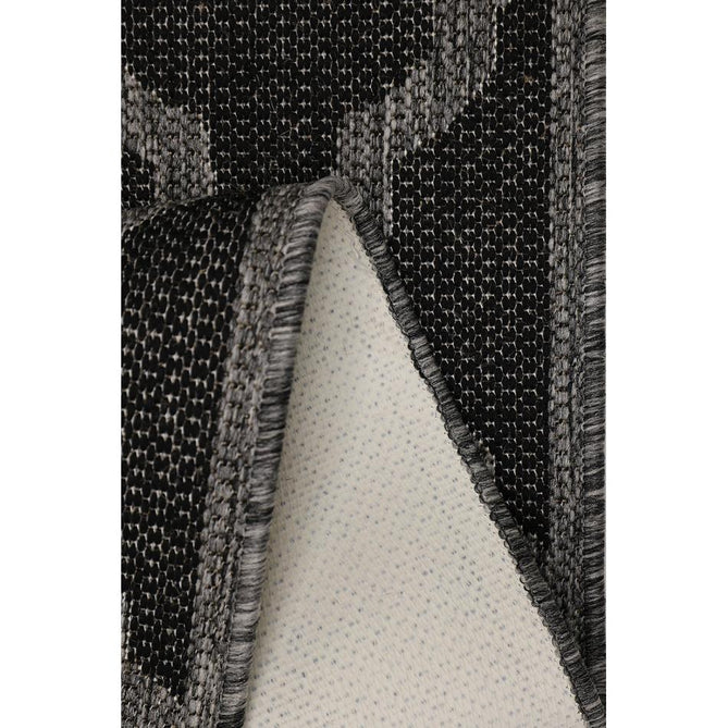 Flatweave Gel Trellis Black Runner-Melrose-Rug Love - The Most Loved Rug Store