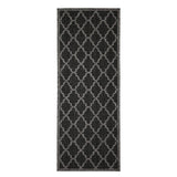 Flatweave Gel Trellis Black Runner