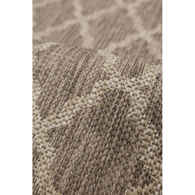 Flatweave Gel Trellis Latte Runner-Melrose-Rug Love - The Most Loved Rug Store
