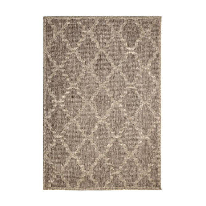 Flatweave Gel Trellis Latte Runner-Melrose-Rug Love - The Most Loved Rug Store