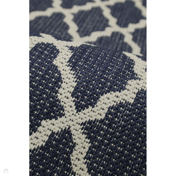 Flatweave Gel Trellis Navy Rug-Melrose-Rug Love - The Most Loved Rug Store