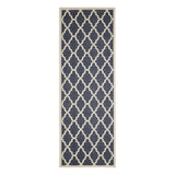 Flatweave Gel Trellis Navy Runner