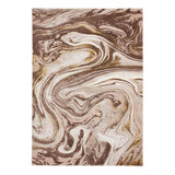 Florence 50031 Modern Abstract Metallic Marble Distressed Textured High-Density Soft Beige/Brown/Gold Rug
