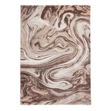 Florence 50031 Modern Abstract Metallic Marble Distressed Textured High-Density Soft Beige/Brown/Silver Rug