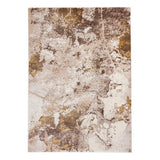 Florence 50032 Modern Abstract Metallic Alabaster Distressed Textured High-Density Soft Beige/Brown/Gold Rug