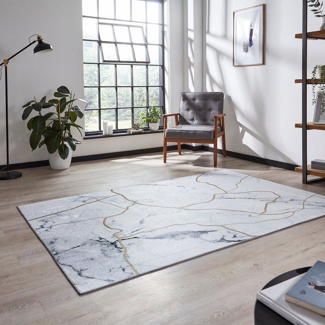 Force K7281 Ivory/Gold Rug-Think Rugs-Rug Love - The Most Loved Rug Store