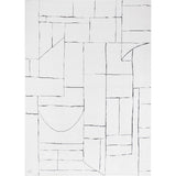 Freud FEU2307 Modern Abstract White/Anthracite/Cream Rug