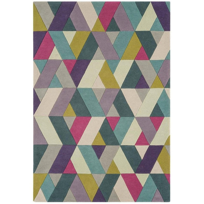 Funk Chevron Modern Geometric High-Density Heavyweight Hand-Woven Wool Blue/Green Multicolour Rug-Asiatic Carpets-Rug Love - The Most Loved Rug Store