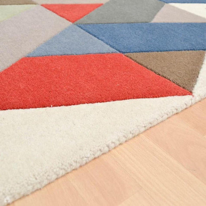 Funk Chevron Modern Geometric High-Density Heavyweight Hand-Woven Wool Multicolour Runner-Asiatic Carpets-Rug Love - The Most Loved Rug Store