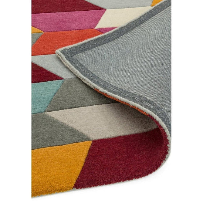 Funk Honeycomb Modern Geometric High-Density Heavyweight Hand-Woven Wool Bright Multicolour Rug-Asiatic Carpets-Rug Love - The Most Loved Rug Store