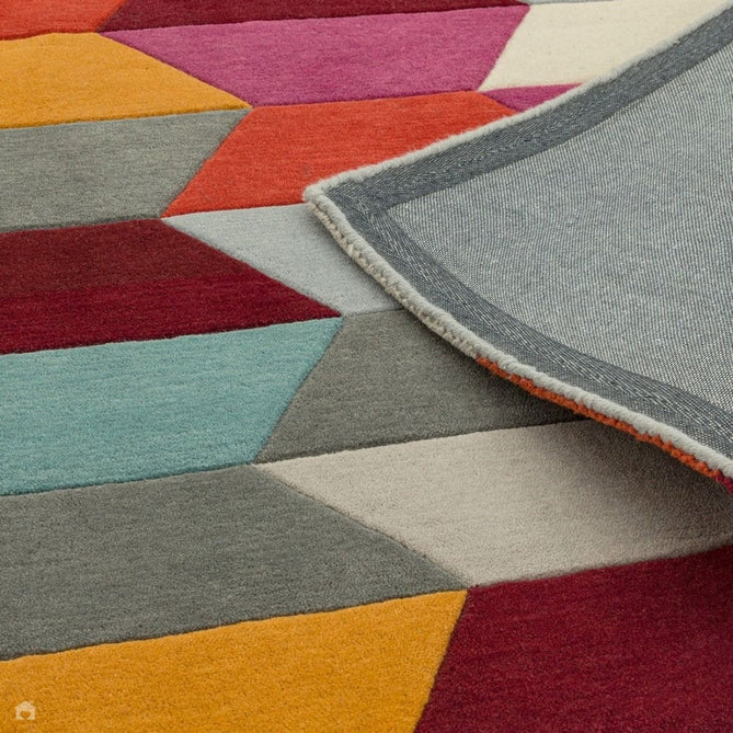 Funk Honeycomb Modern Geometric High-Density Heavyweight Hand-Woven Wool Bright Multicolour Rug-Asiatic Carpets-Rug Love - The Most Loved Rug Store