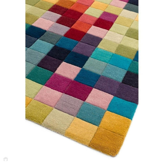 Funk Modern Geometric High-Density Heavyweight Hand-Woven Wool Multicolour Rug-Asiatic Carpets-Rug Love - The Most Loved Rug Store
