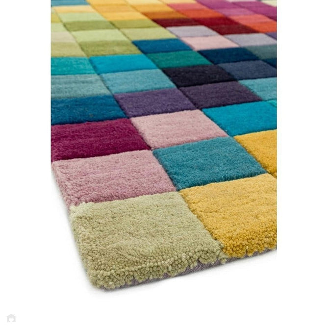 Funk Modern Geometric High-Density Heavyweight Hand-Woven Wool Multicolour Rug-Asiatic Carpets-Rug Love - The Most Loved Rug Store