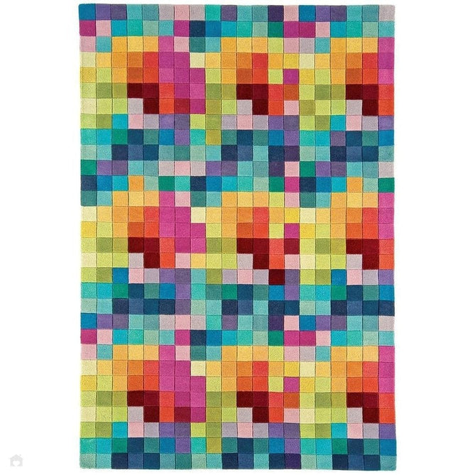 Funk Modern Geometric High-Density Heavyweight Hand-Woven Wool Multicolour Rug-Asiatic Carpets-Rug Love - The Most Loved Rug Store