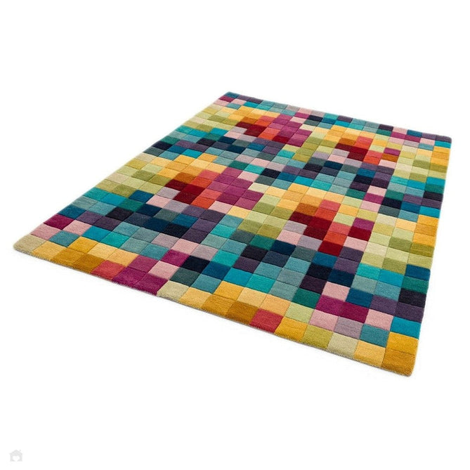 Funk Modern Geometric High-Density Heavyweight Hand-Woven Wool Multicolour Rug-Asiatic Carpets-Rug Love - The Most Loved Rug Store