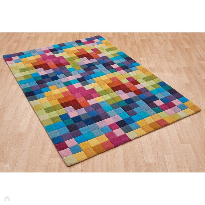 Funk Modern Geometric High-Density Heavyweight Hand-Woven Wool Multicolour Rug-Asiatic Carpets-Rug Love - The Most Loved Rug Store