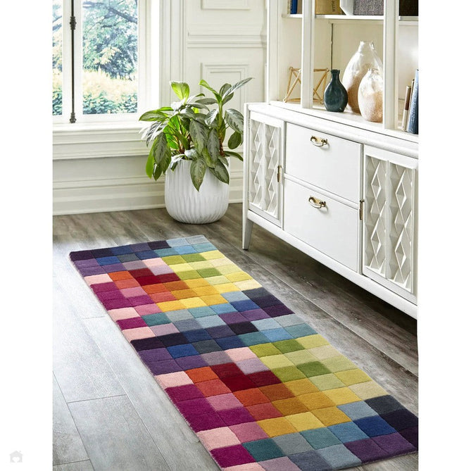 Funk Modern Geometric High-Density Heavyweight Hand-Woven Wool Multicolour Runner-Asiatic Carpets-Rug Love - The Most Loved Rug Store