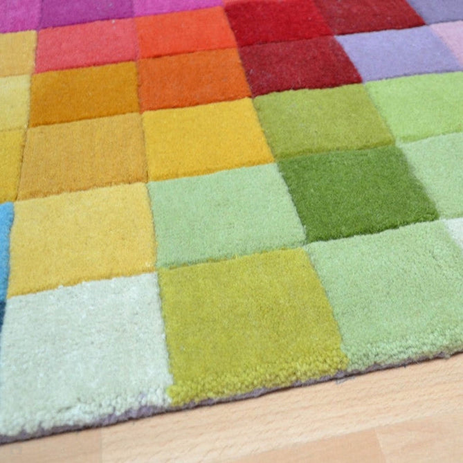 Funk Modern Geometric High-Density Heavyweight Hand-Woven Wool Multicolour Runner-Asiatic Carpets-Rug Love - The Most Loved Rug Store