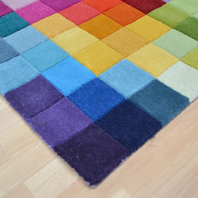 Funk Modern Geometric High-Density Heavyweight Hand-Woven Wool Multicolour Runner-Asiatic Carpets-Rug Love - The Most Loved Rug Store