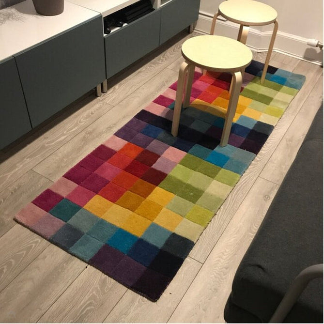 Funk Modern Geometric High-Density Heavyweight Hand-Woven Wool Multicolour Runner-Asiatic Carpets-Rug Love - The Most Loved Rug Store