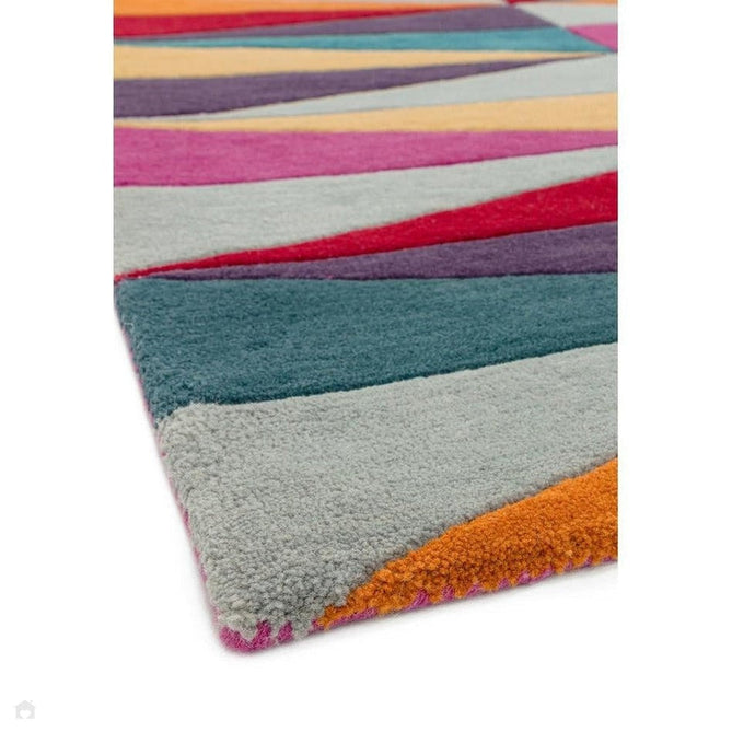 Funk Triangles Modern Geometric High-Density Heavyweight Hand-Woven Wool Multicolour Rug-Asiatic Carpets-Rug Love - The Most Loved Rug Store