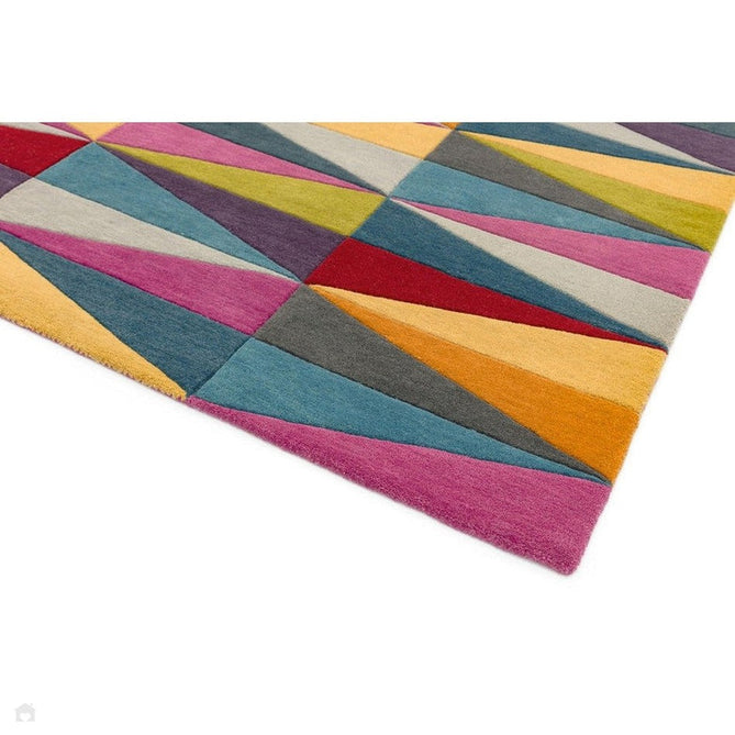 Funk Triangles Modern Geometric High-Density Heavyweight Hand-Woven Wool Multicolour Rug-Asiatic Carpets-Rug Love - The Most Loved Rug Store
