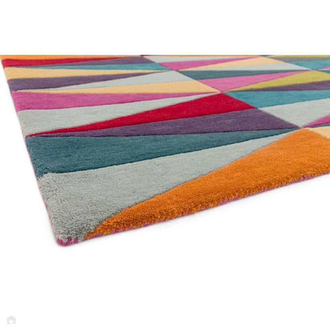 Funk Triangles Modern Geometric High-Density Heavyweight Hand-Woven Wool Multicolour Rug-Asiatic Carpets-Rug Love - The Most Loved Rug Store